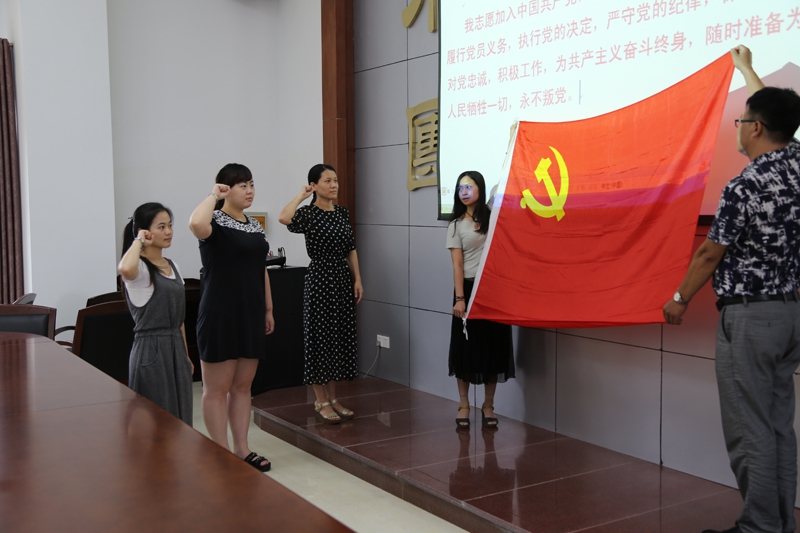 公司機關黨支部組織新黨員舉行入黨宣誓儀式 公司機關黨支部組織新黨員舉行入黨宣誓儀式